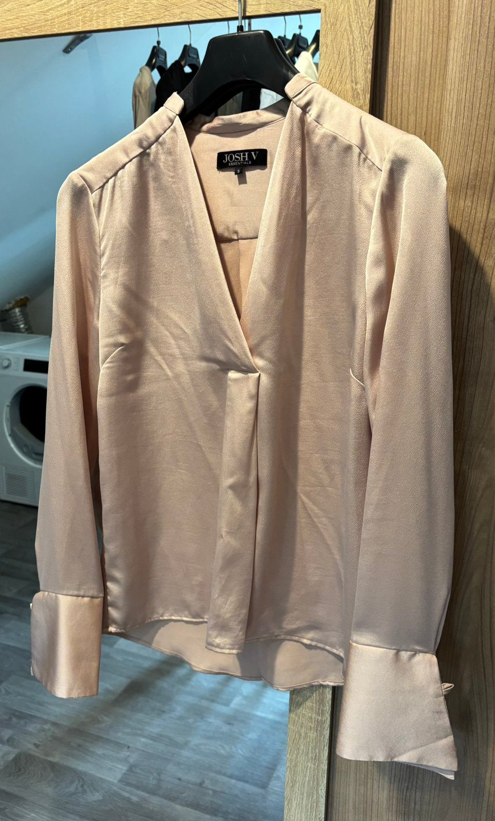 Beige blouse met stipjes Cavallaro, Ophalen of Verzenden, Zo goed als nieuw, Maat 36 (S), Beige