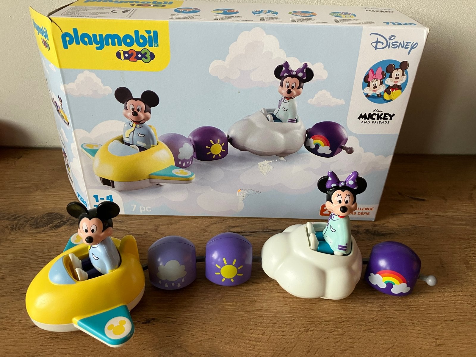 Playmobil 1.2.3 Disney Mickey & Minnie Vliegtuig 71320, Complete set, Voertuig, 1.2.3, Ophalen of Verzenden