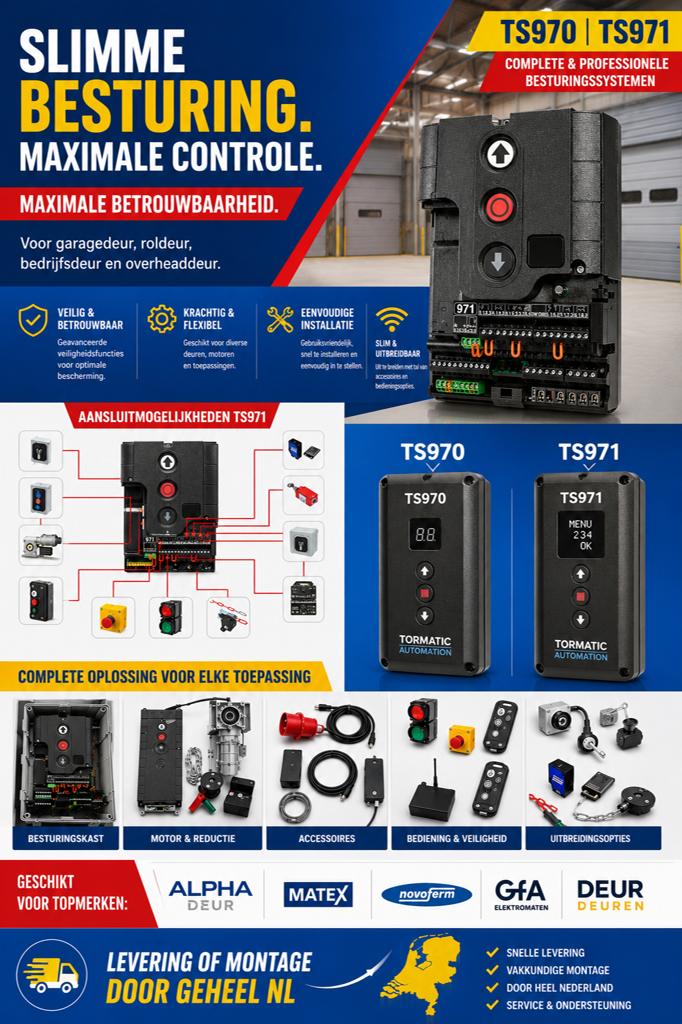 Printplaat Garagdeur, Overheaddeur TS970, TS971 Alpha, Matex, Doe-het-zelf en Verbouw, Deuren en Horren, Garagedeur, Ophalen of Verzenden