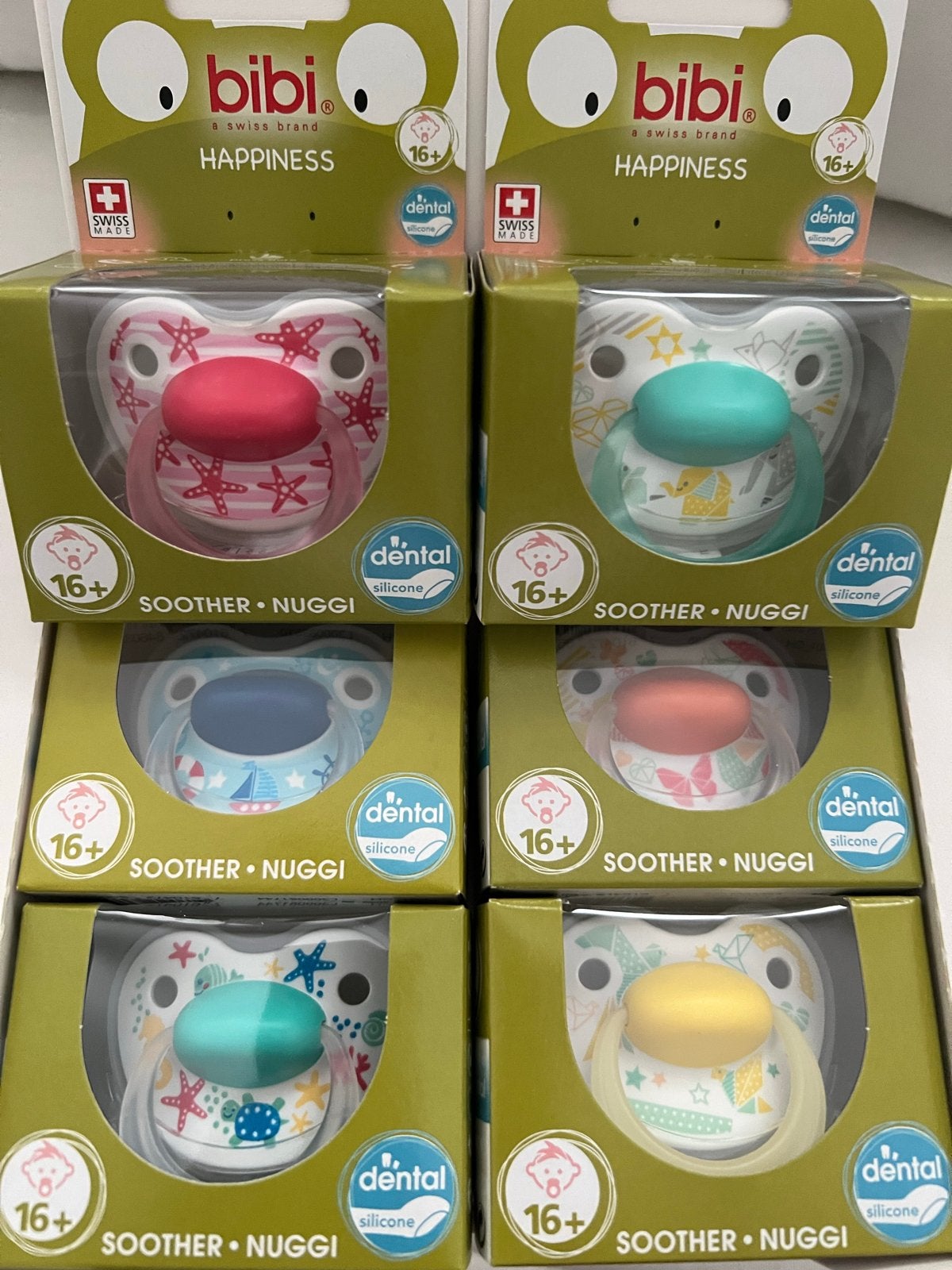 6x Bibi Happiness Fopspeen - Dental Silicone - 16+ maanden, Ophalen of Verzenden, Nieuw