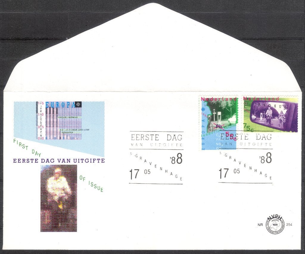 E254 - Europa 1988 - loodvrije benzine / milieu, Verzenden, Onbeschreven, Nederland