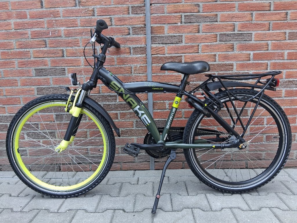 Zeer mooie Batavus Snake 24 inch jongensfiets. zwart-geel, Ophalen, Terugtraprem, 24 inch, Batavus