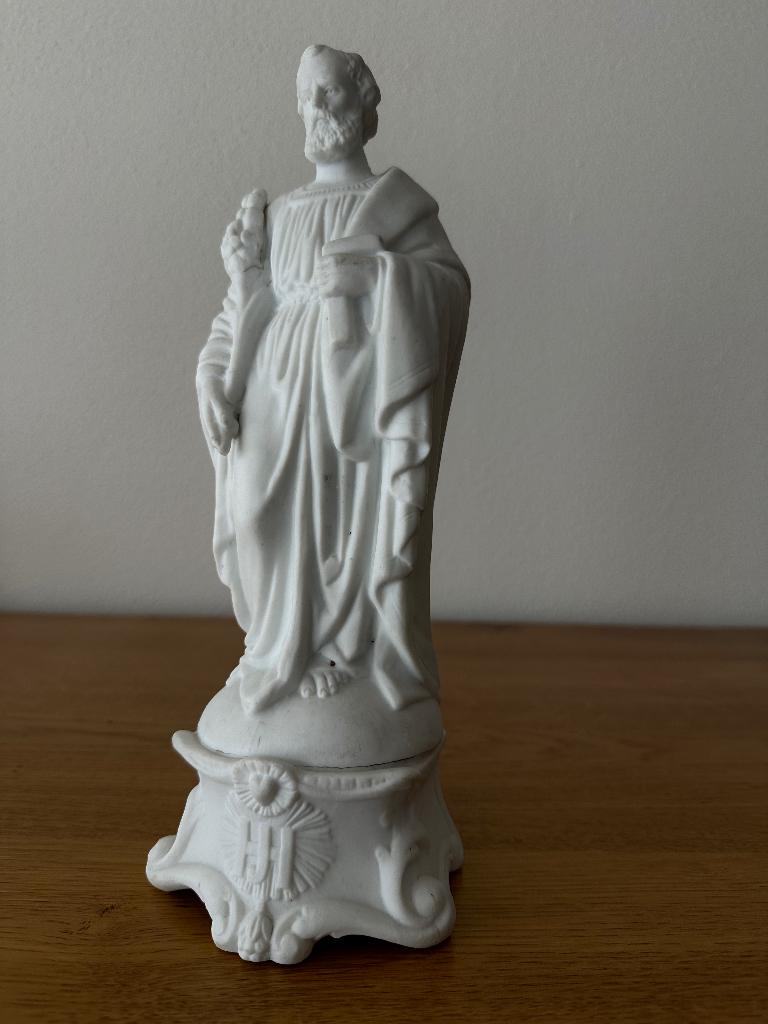 Sint Jozef met lelie en winkelhaak, Antiek en Kunst, Ophalen of Verzenden
