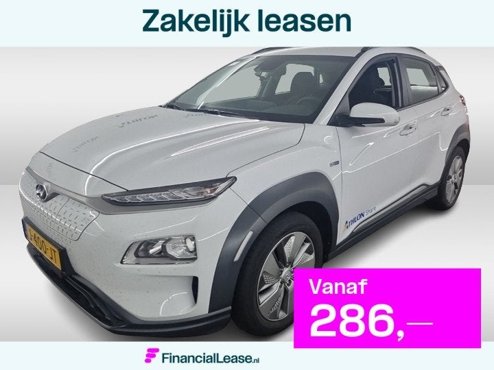 Hyundai Kona EV Comfort 64 kWh 3-Fase 1e-Eig. & Dealer-Onder, 12 maanden, Stof, Gebruikt, Zwart