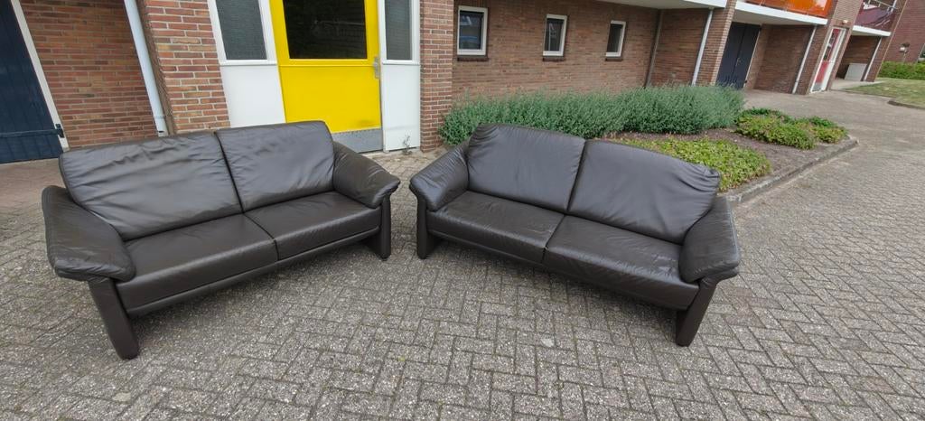 Leren banken, Tuin en Terras, Ophalen, Bank