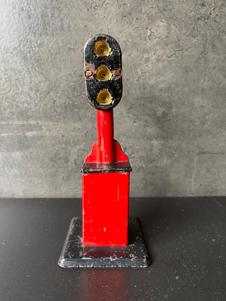 Marx 3-lichtsignaal 404 Block Signal spoor 0, Antiek en Kunst, Antiek | Speelgoed, Ophalen of Verzenden