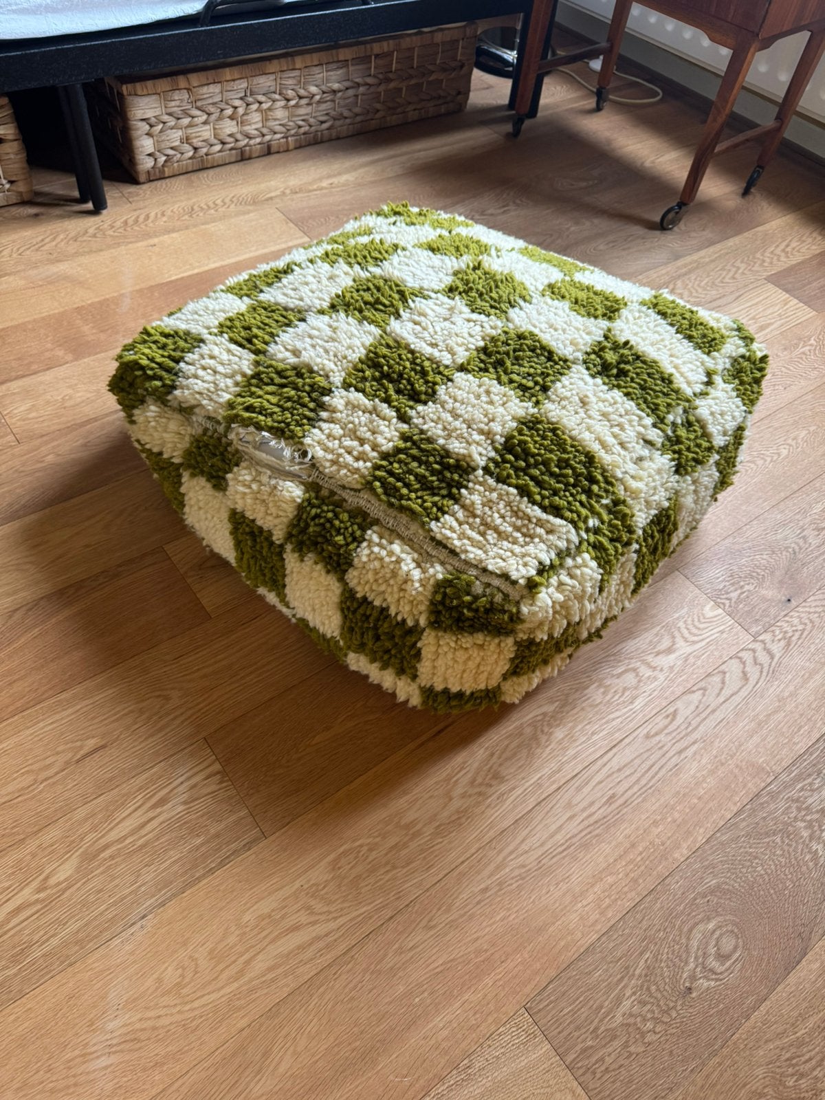 Marokkaanse poef, Ophalen of Verzenden, Zo goed als nieuw, Rond, Minder dan 50 cm