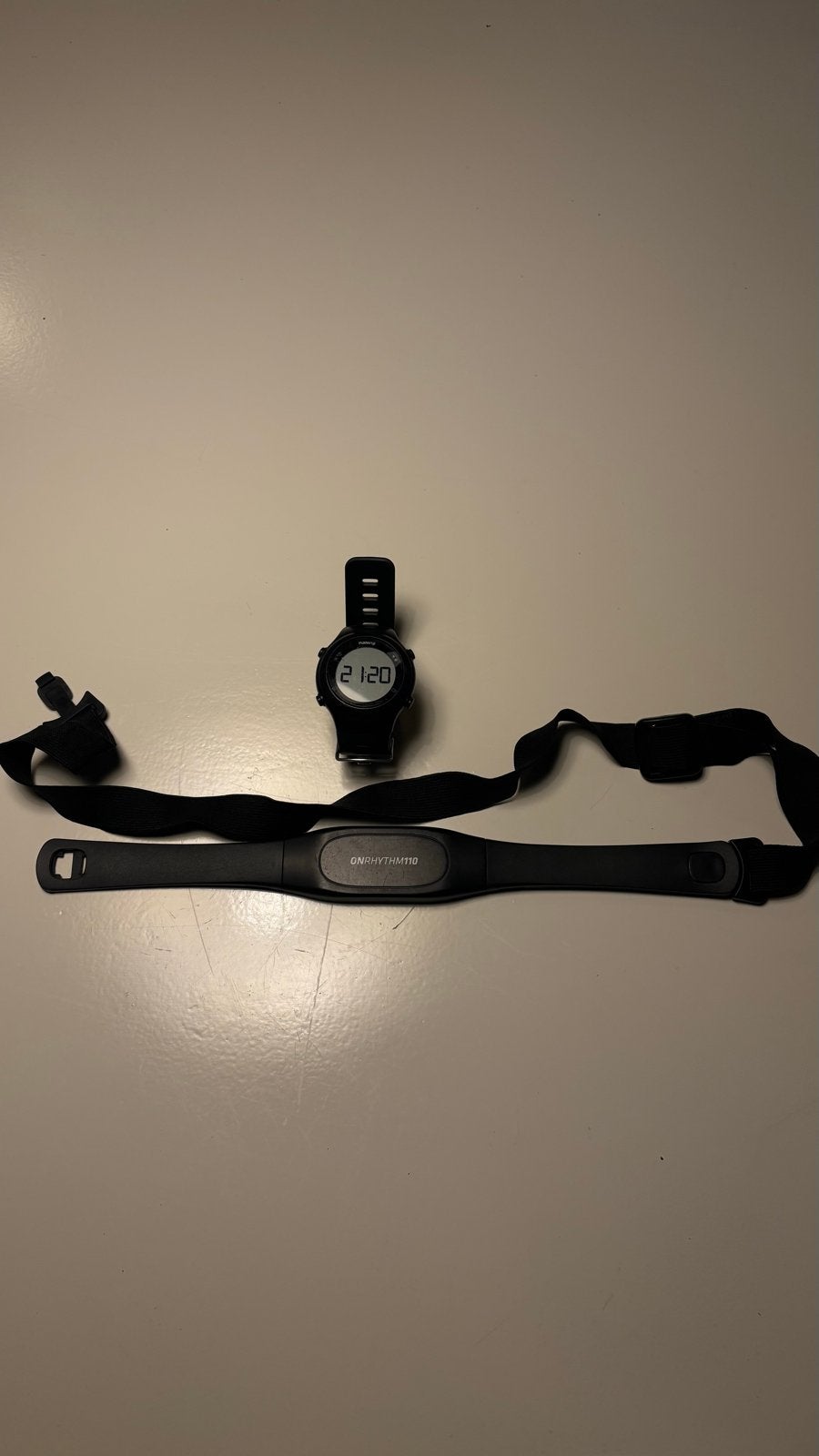 Decathlon Hartslagband met Horloge, Ophalen, Gebruikt, Hartslag, Zwart