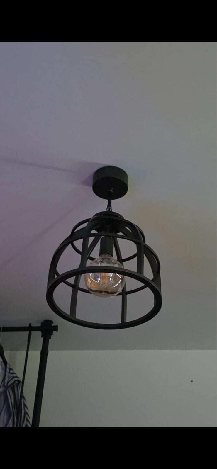 CHERICONI Hanglamp Aperto Ø 34 cm burned steel, Ophalen of Verzenden, Gebruikt, Metaal, E27 (groot)
