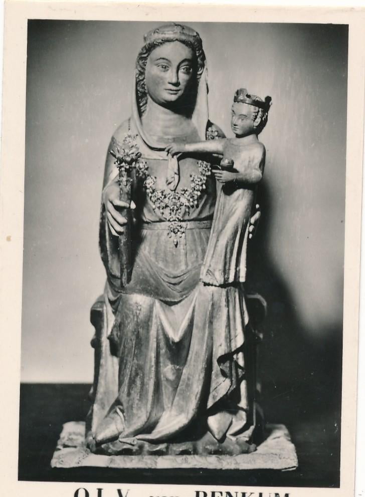 Foto prentje van O. L. V. van Renkum  met noveen, Verzenden, Zo goed als nieuw, Kaart of Prent, Christendom | Katholiek