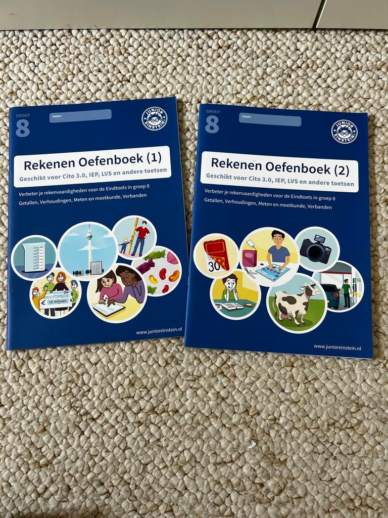 Rekenen oefenboeken 1 en 2 voor groep 8, Boeken, Schoolboeken, Ophalen of Verzenden, Zo goed als nieuw, Overige niveaus, Nederlands