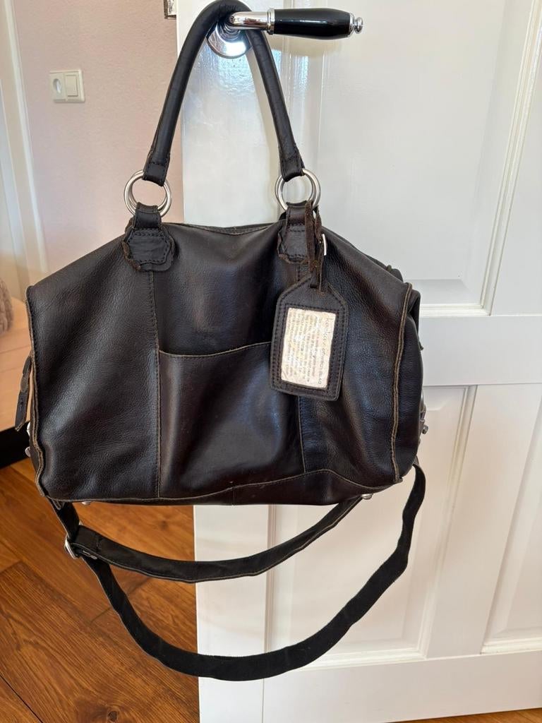 Mooie leren luiertas Cowboysbag/Koeka, Kinderen en Baby's, Luiertassen, Ophalen