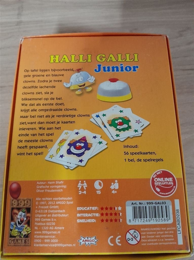 Halli Galli junior - 999 games - s3888, Verzenden, Zo goed als nieuw