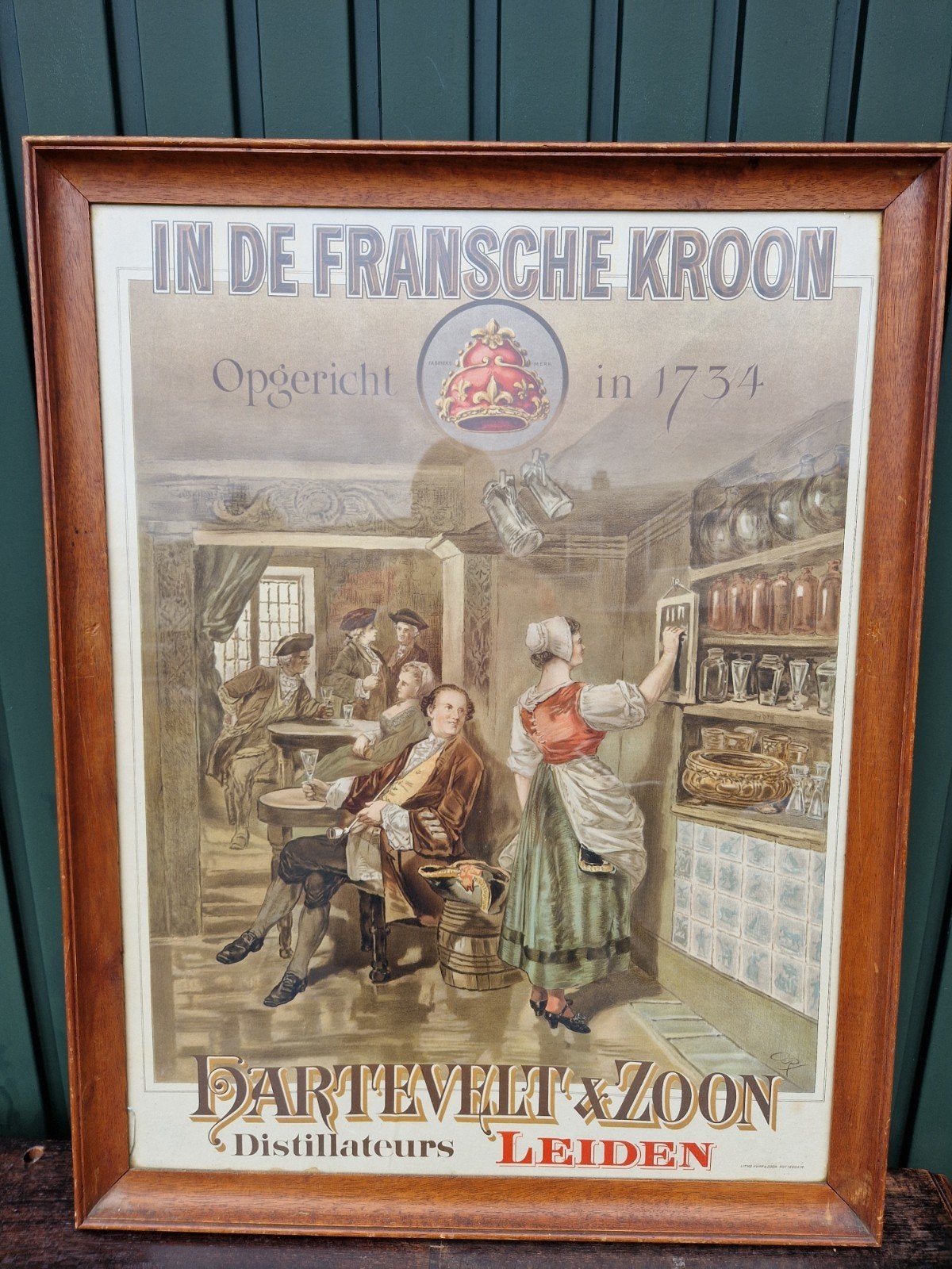 Hertevelt jenever poster, Ophalen of Verzenden, Rechthoekig
