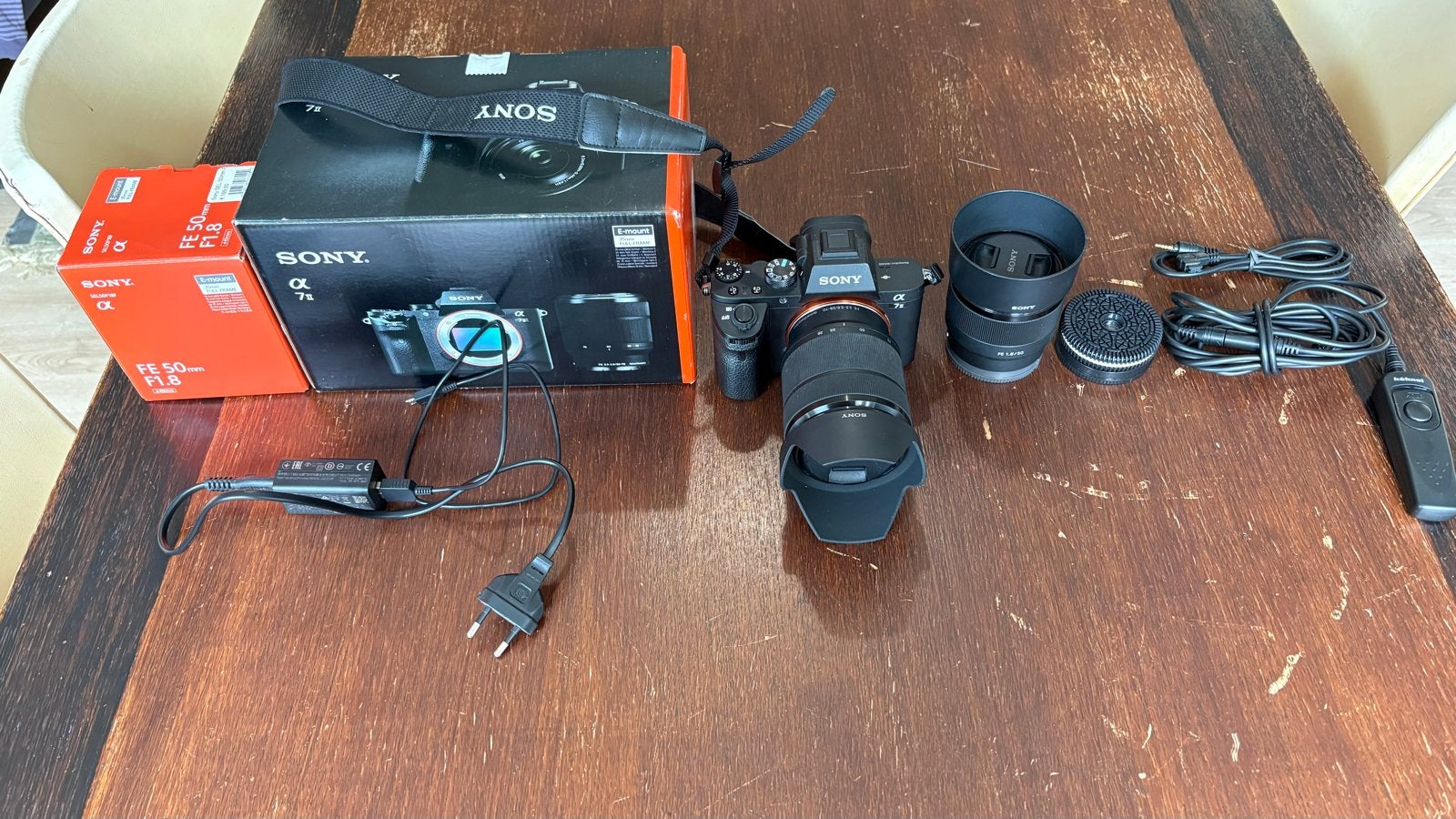 Sony Alpha A7 II systeemcamera met 3 lenzen en accessoires, Audio, Tv en Foto, Beeldstabilisatie, Ophalen of Verzenden, Zo goed als nieuw