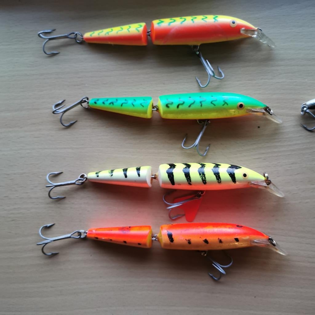 4x Rapala J-13 Finland, Ophalen of Verzenden, Gebruikt, Overige typen