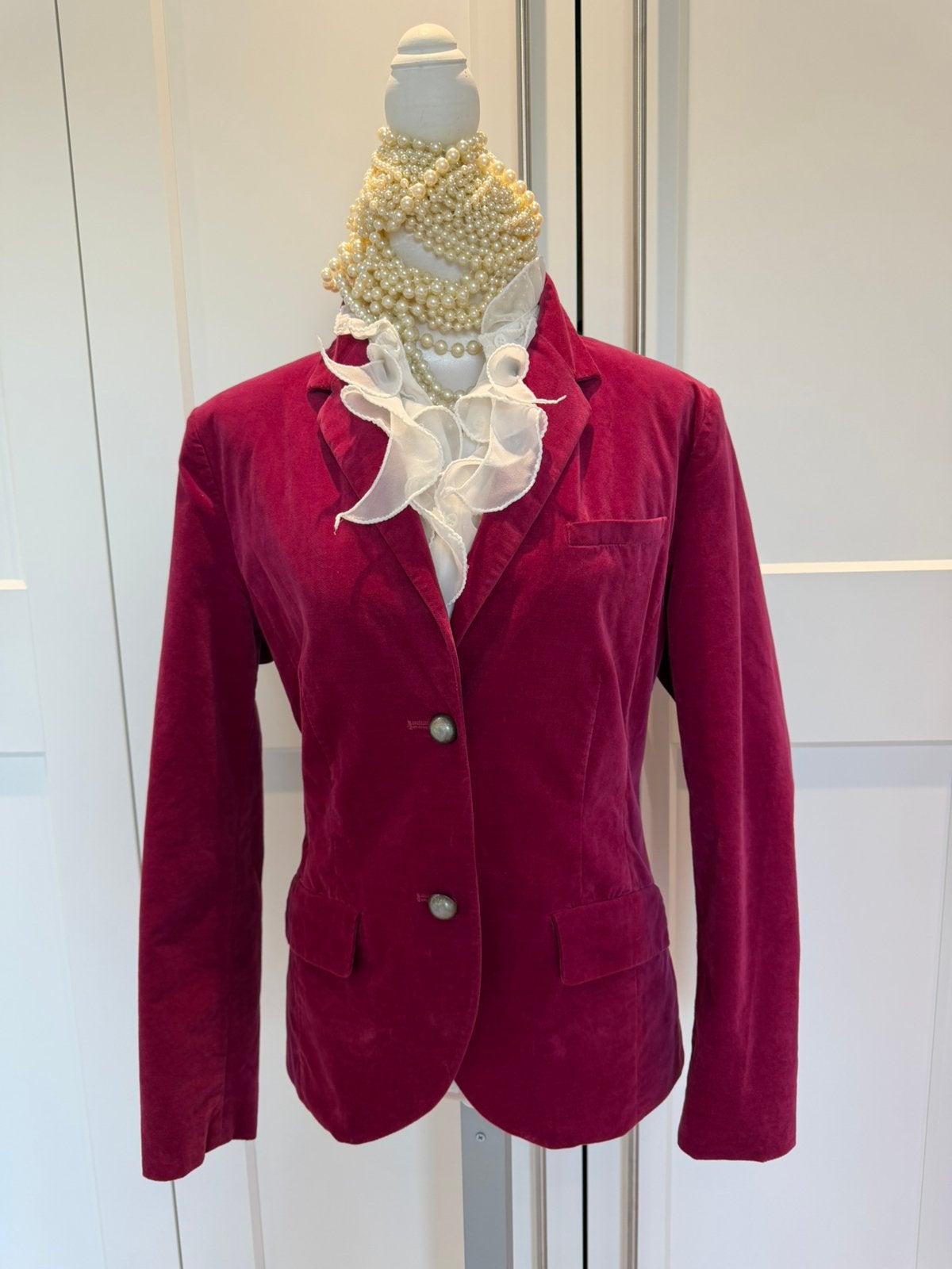 Als Nieuw Frank Walder blazer roze velours 42 44 xl xxl, Ophalen of Verzenden, Zo goed als nieuw, Maat 42/44 (L), Roze