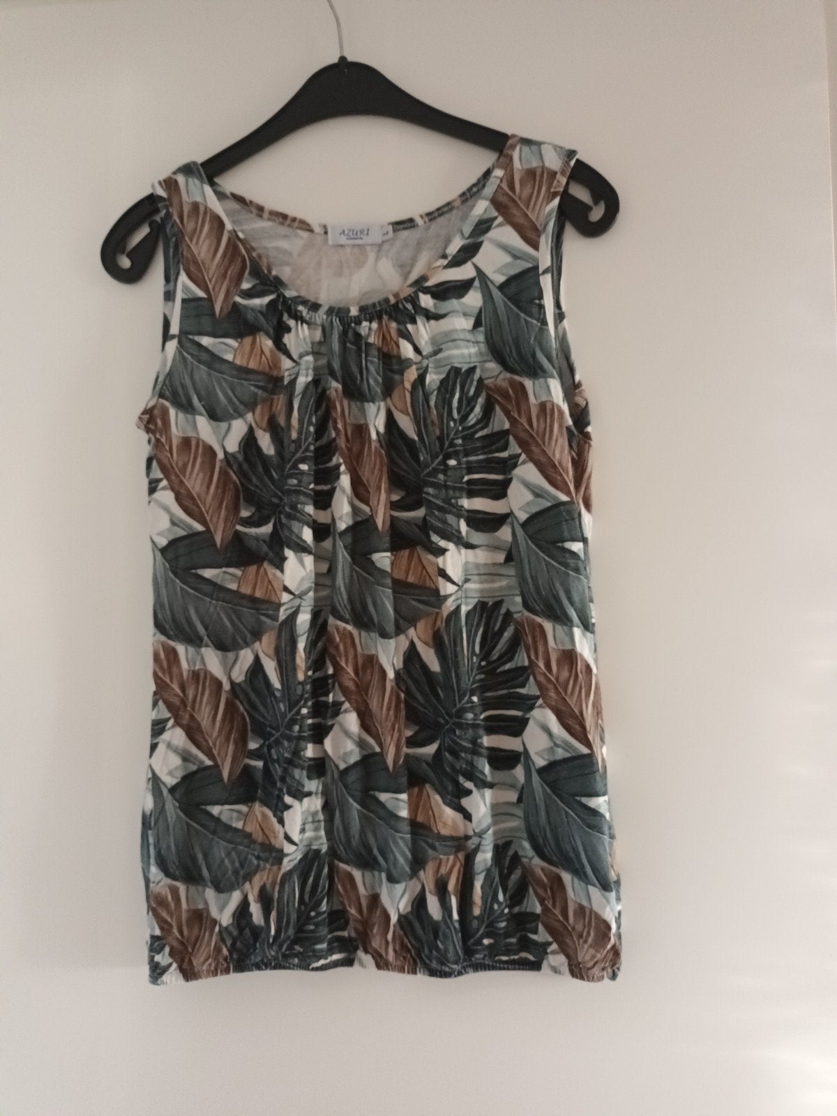 Azuri mouwloze top met bladerenprint, maat L, Meerkleurig, Maat 42/44 (L), Ophalen of Verzenden, Azuri
