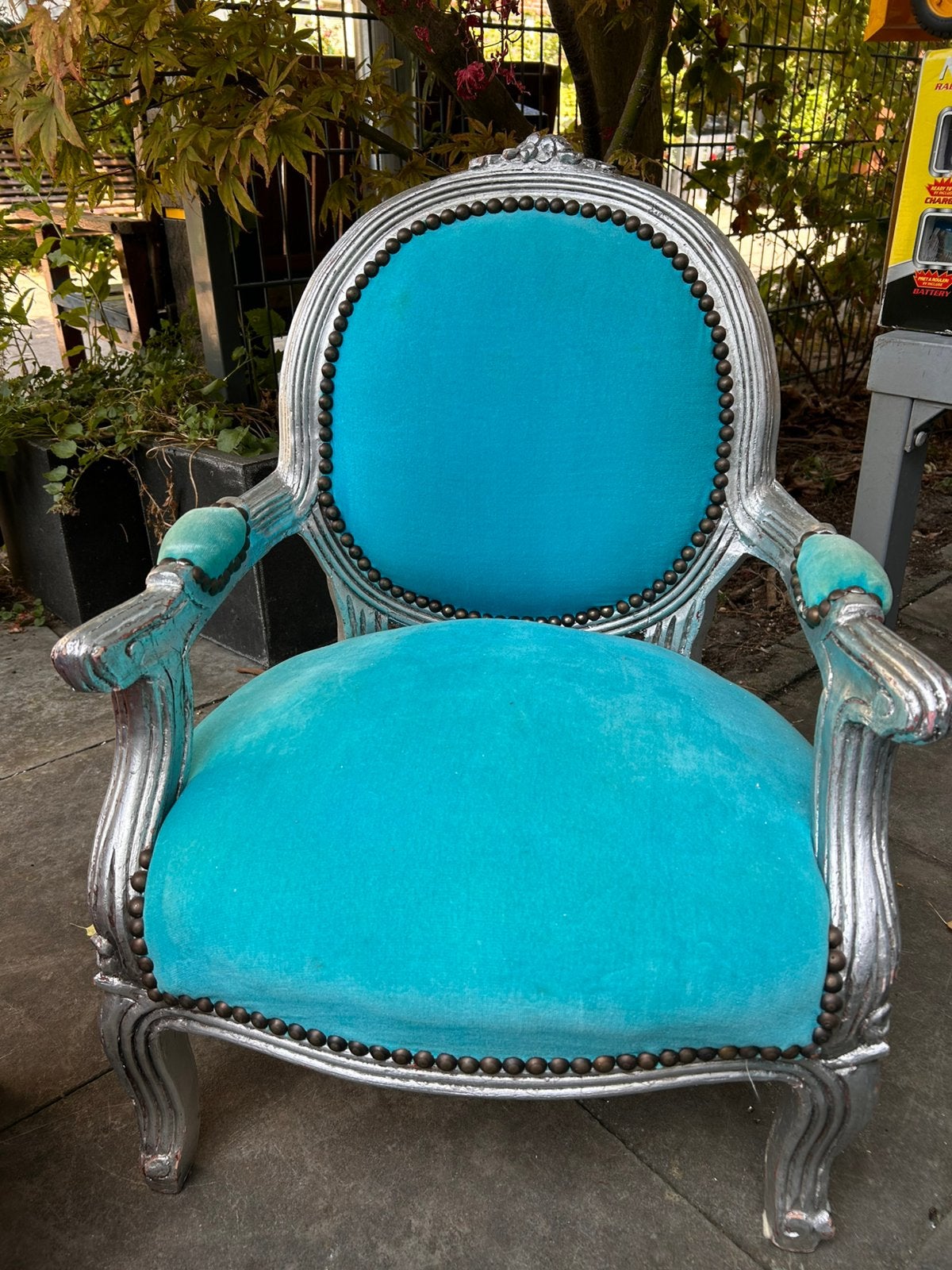 Brocante kinderstoel (69 cm hoog), Ophalen