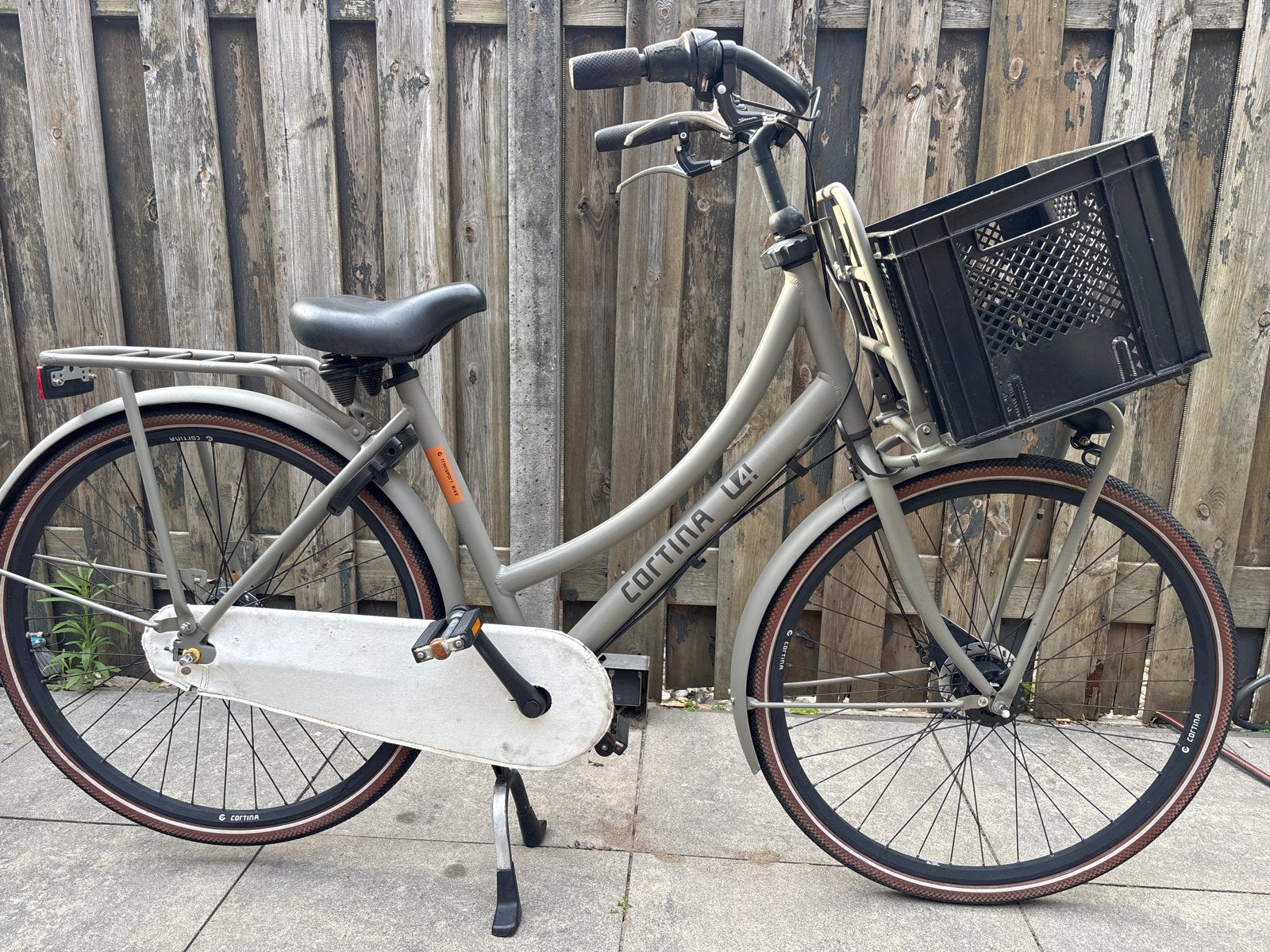 Cortina U4 Transportfiets - Grijs met Voordrager, Overige merken, Gebruikt, Velgrem, Versnellingen