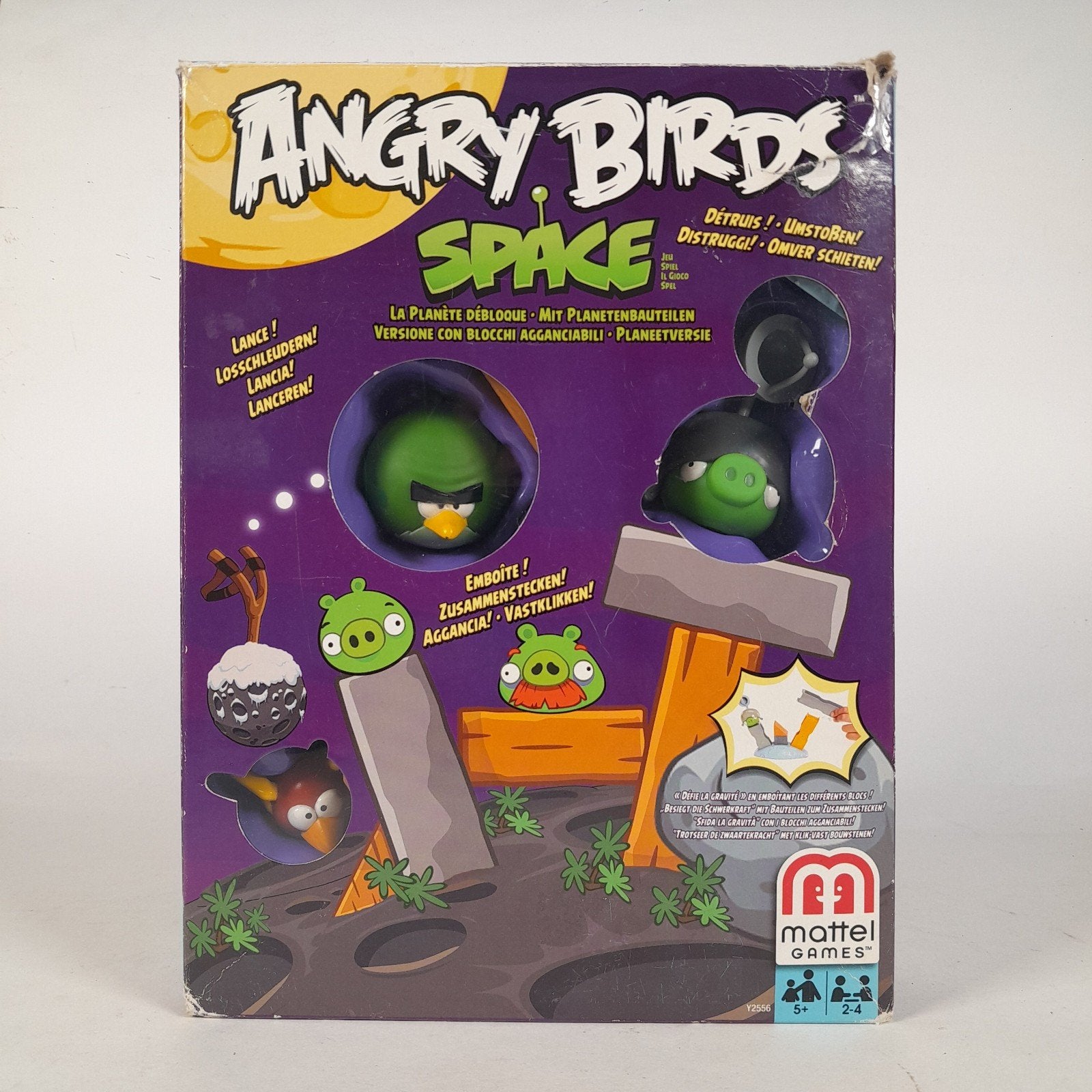 Angry Birds Space bordspel - planeetversie - Mattel 2012, Hobby en Vrije tijd, Een of twee spelers, Ophalen of Verzenden, Gebruikt