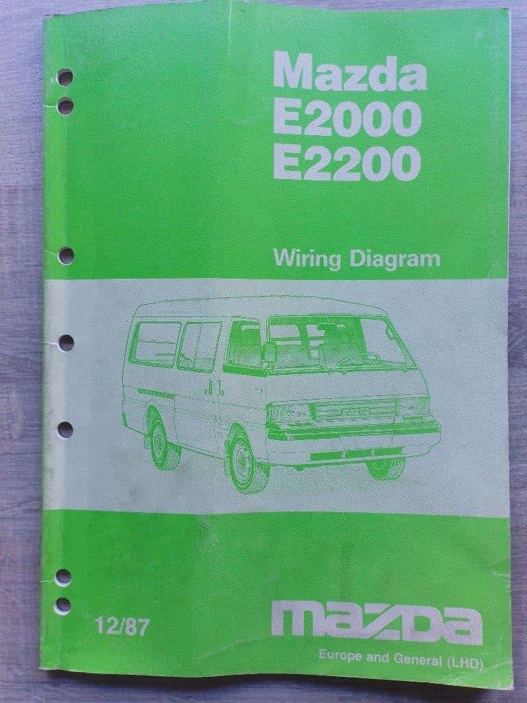 Mazda E2000 E2200 1987 dealer werkplaatsboek stroomschema's, Ophalen of Verzenden, Gelezen, Mazda