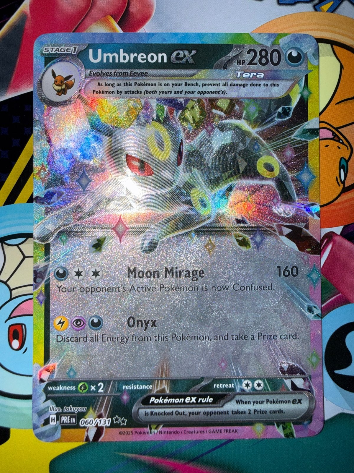 Umbreon ex Tera Pokémon kaart (Foil), Ophalen of Verzenden, Zo goed als nieuw, Losse kaart, Foil