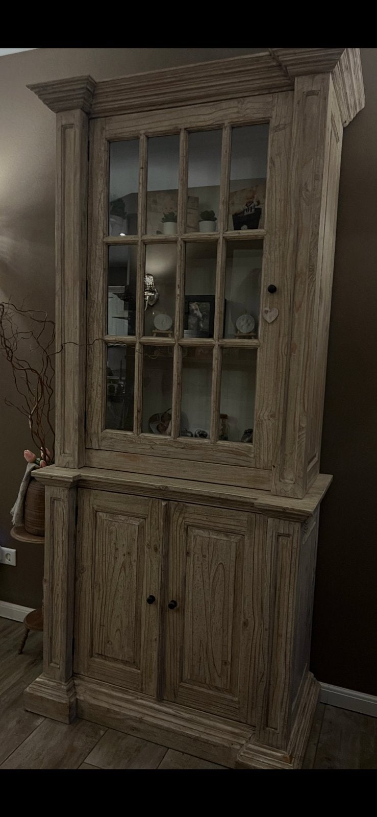 Mooie vitrinekast van Tower Living, model Monza, Ophalen, Zo goed als nieuw, 25 tot 50 cm, Minder dan 100 cm