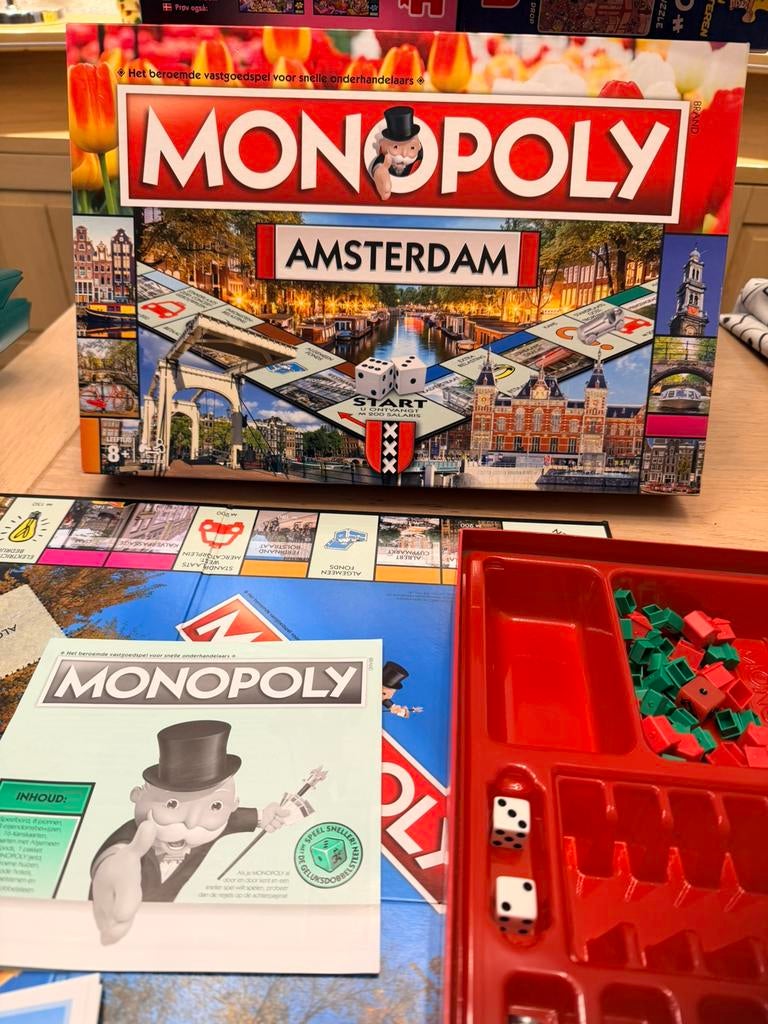 Monopoly Amsterdam als nieuw, Hobby en Vrije tijd, Gezelschapsspellen | Bordspellen, Ophalen of Verzenden, Zo goed als nieuw
