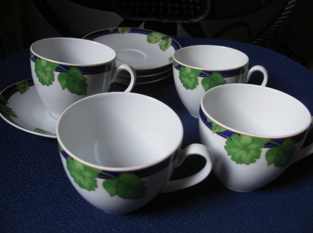 BAVARIA KRONESTER 4 THEE = 4 KOFFIE KOPJES, NIEUWSTAAT, Ophalen of Verzenden