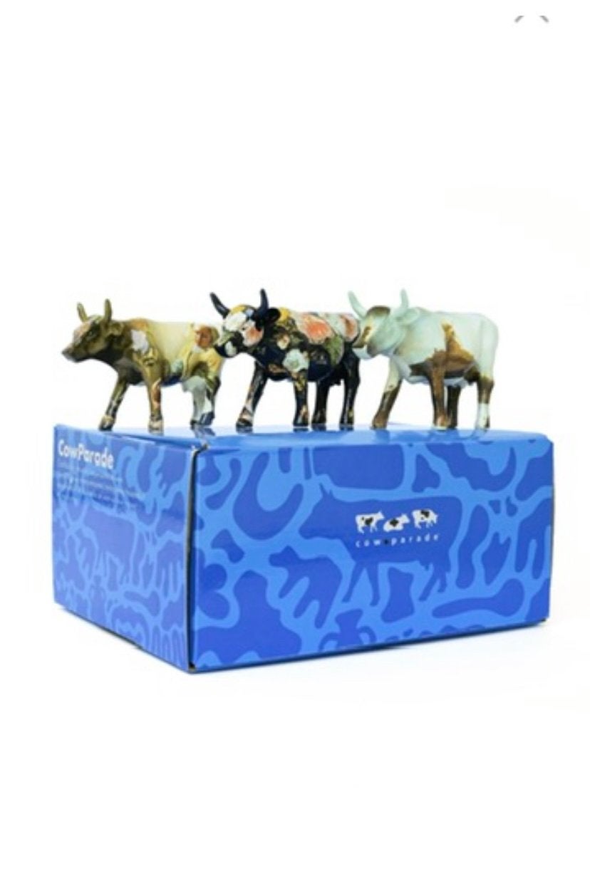 Nieuw Cow Parade koe Art-Pack Mignon / Vermeer / Rembrandt., Antiek en Kunst, Ophalen of Verzenden, Beeld