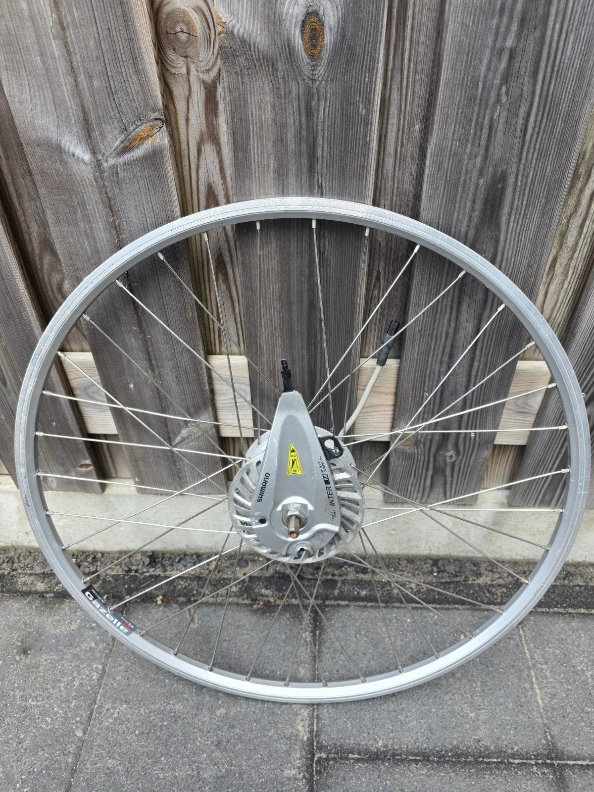 Gazelle Innergy voorwielmotor 28 inch met 5-pins aansluiting, Fietsen en Brommers, Fietsonderdelen, Ophalen, Gebruikt, Motor, Aluminium