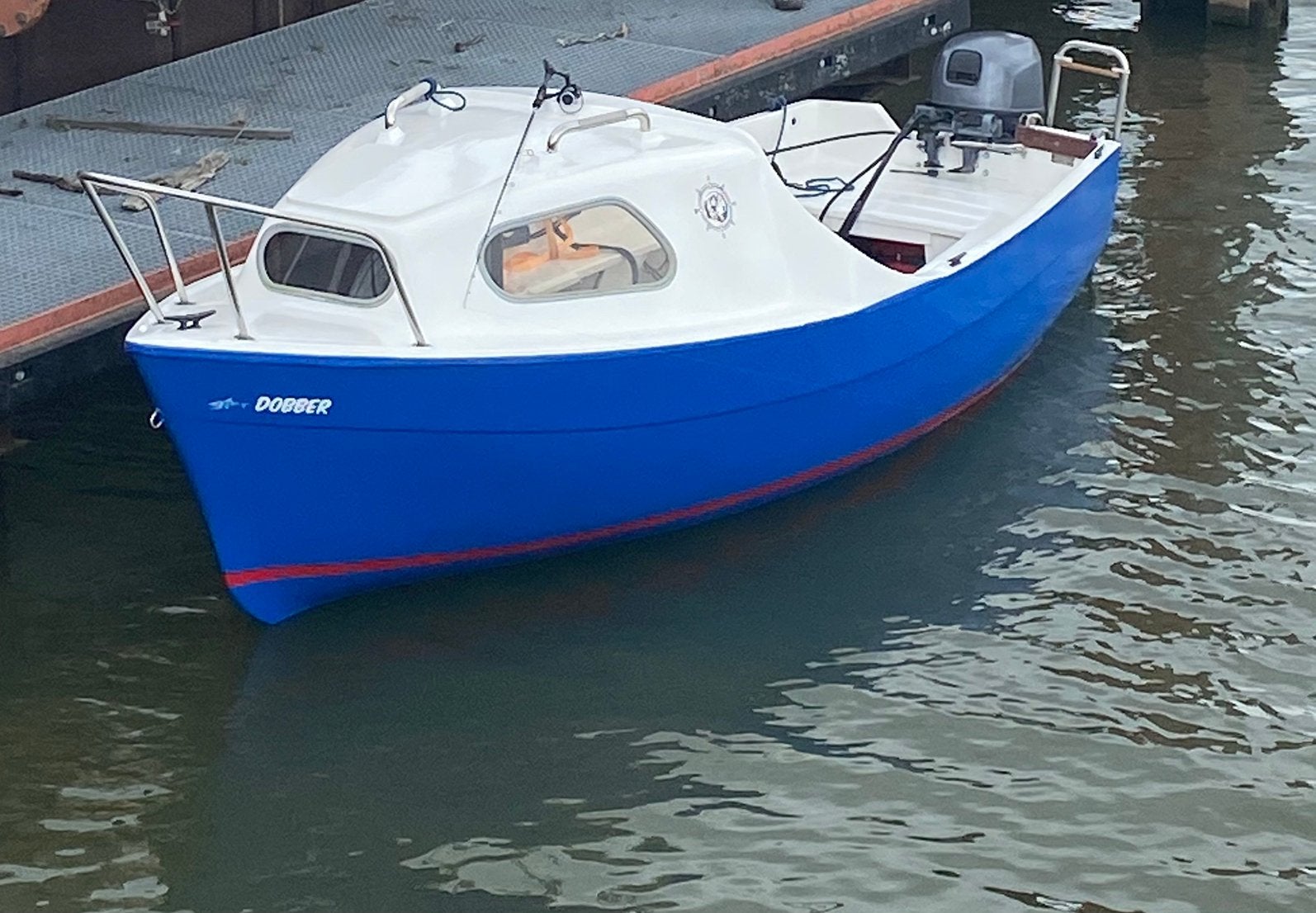 Visbootje 9.9 yamaha 4 takt., Watersport en Boten, Ophalen, Zo goed als nieuw