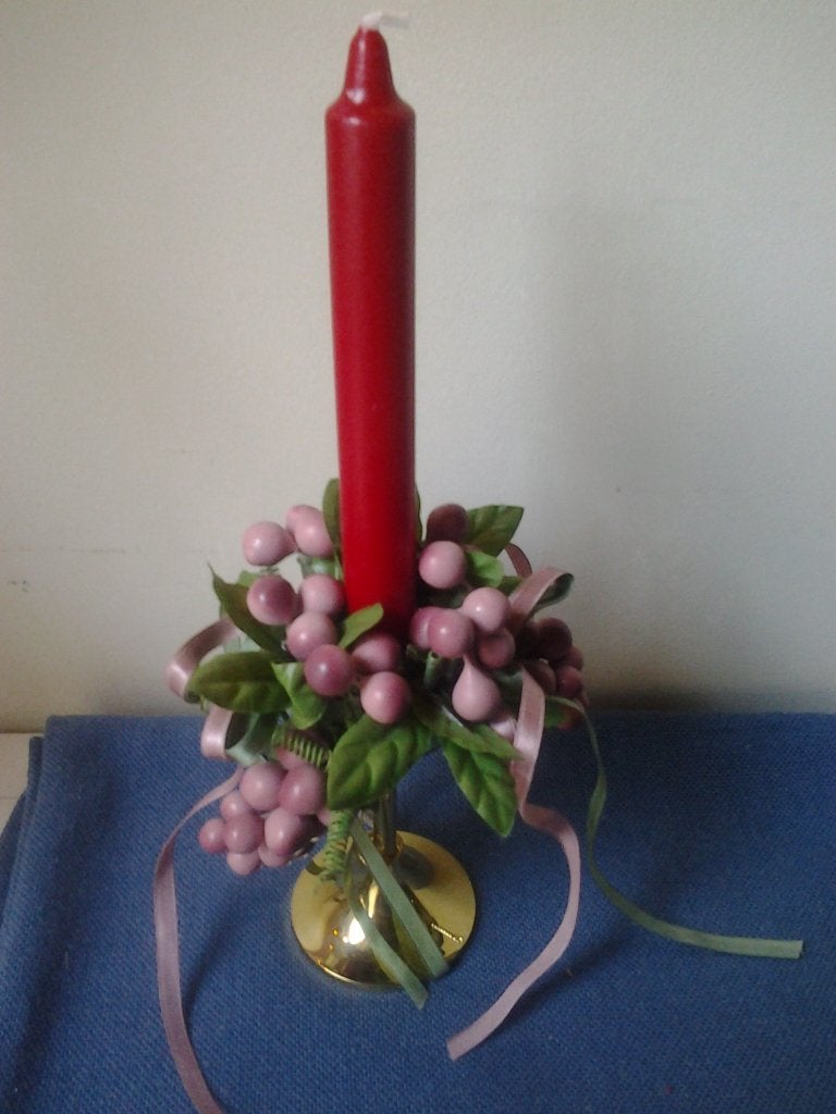 Kandelaar in geel koper, Overige materialen, Geel, Nieuw, Ophalen of Verzenden