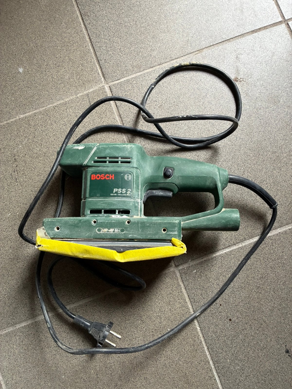 groene Bosch PSS 2 vlakschuurmachine, Ophalen of Verzenden, Gebruikt, Minder dan 600 watt, Vlakschuurmachine