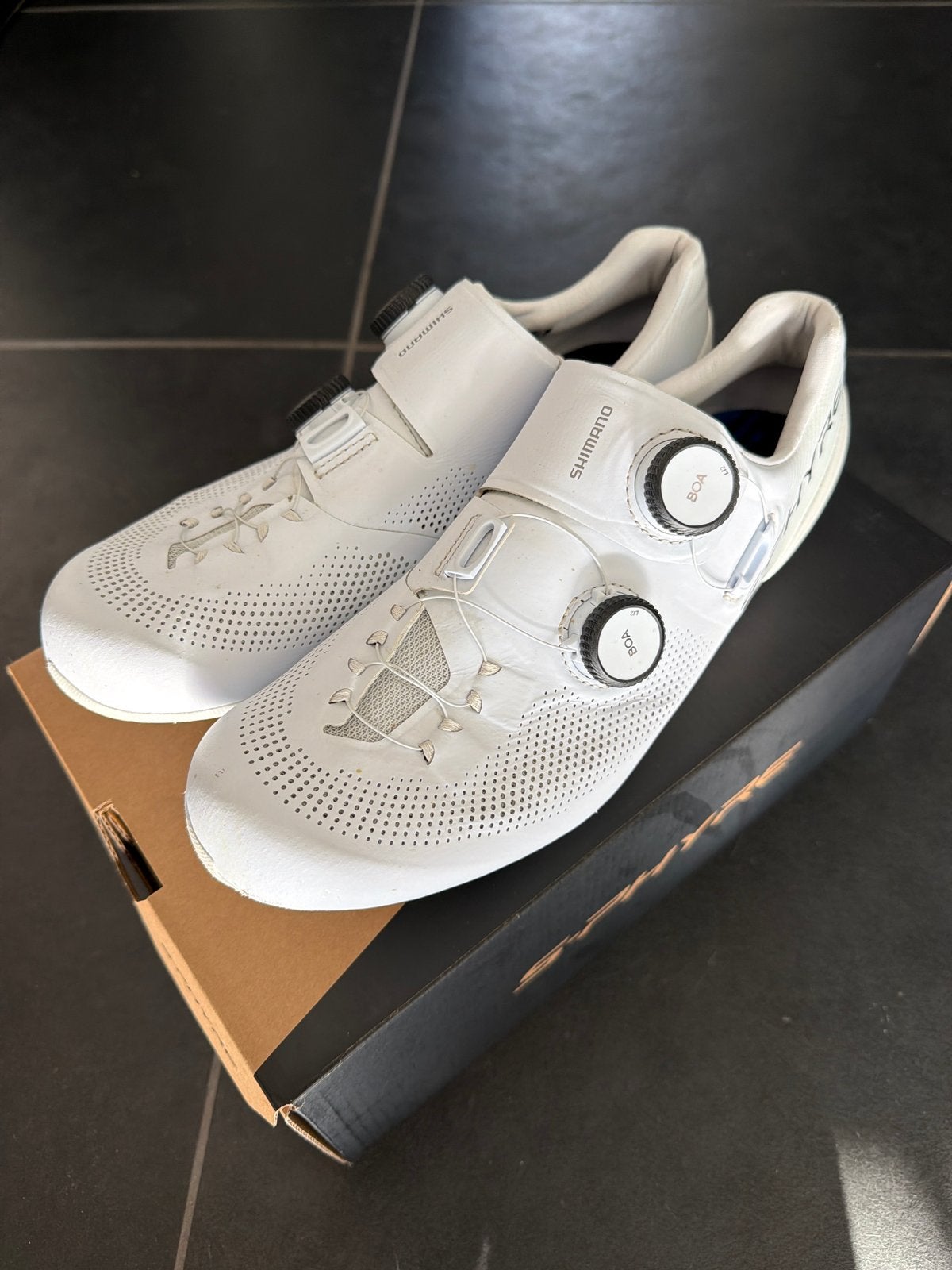 Shimano S-Phyre RC903 racefiets schoenen wit mt 43,5 cm 27,5, Overige merken, Gebruikt, Meer dan 20 versnellingen, Minder dan 49 cm