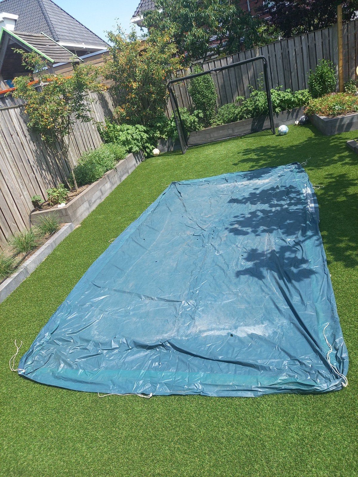 Intex afdekzeil rechthoekig zwembad 4,5 x 2,2 m, Gebruikt, 200 tot 300 cm, 80 tot 120 cm, Ophalen of Verzenden