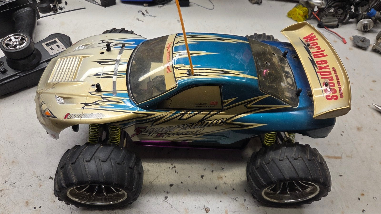 Te koop mooie hsp, Gebruikt, Ophalen of Verzenden, Schaal 1:10, Auto onroad