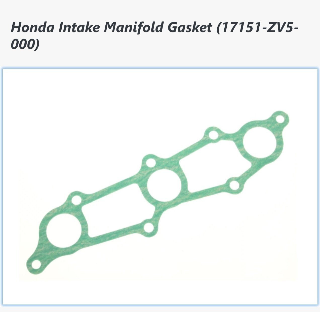Honda 30 pk inlaatspruitstukpakking, Hobby en Vrije tijd, Modelbouw | Radiografisch | Auto's, Ophalen of Verzenden, Nieuw, Onderdeel