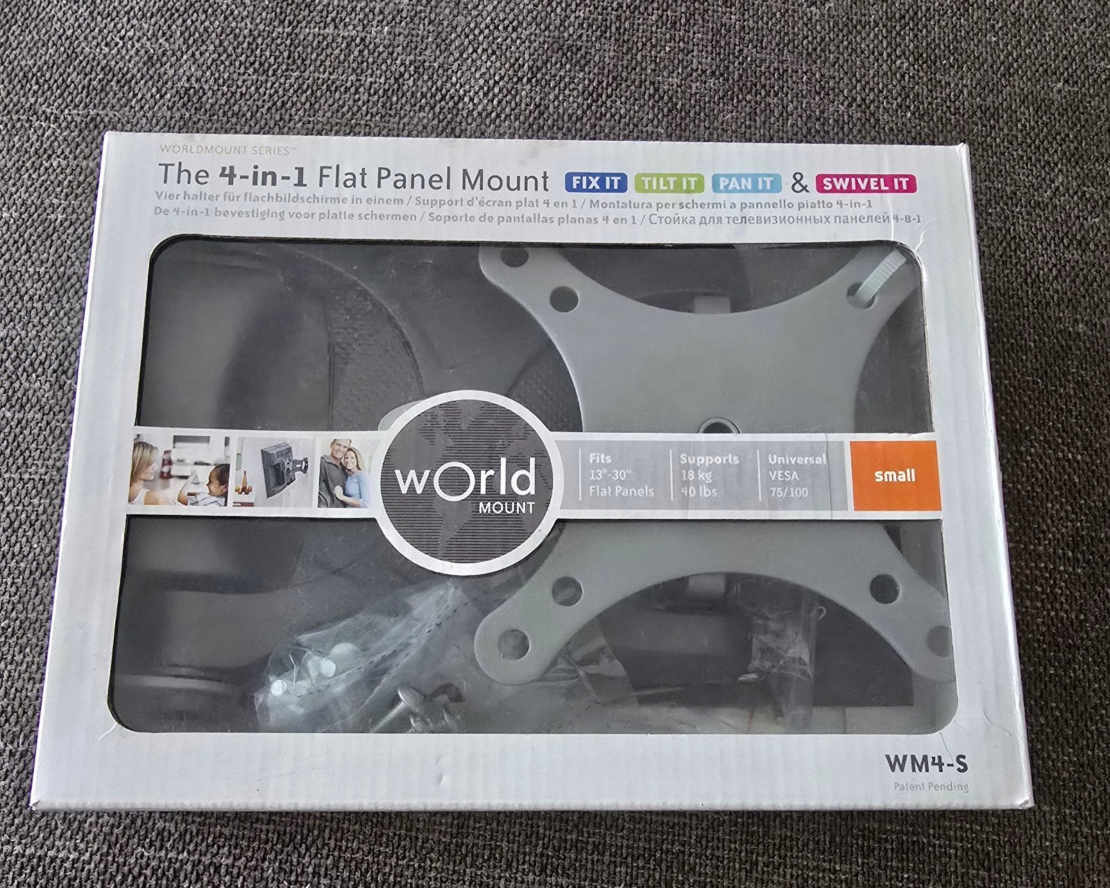 World Mount WM4-S 4-in-1 Platte Paneel Beugel NIEUW, Ophalen of Verzenden, Nieuw