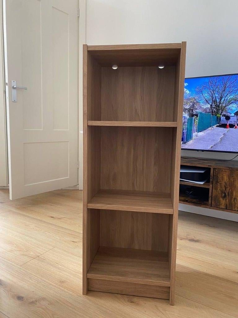 IKEA BILLY boekenkast – eiken look, zo goed als nieuw, Ophalen, Met plank(en), Minder dan 50 cm, Eikenhout