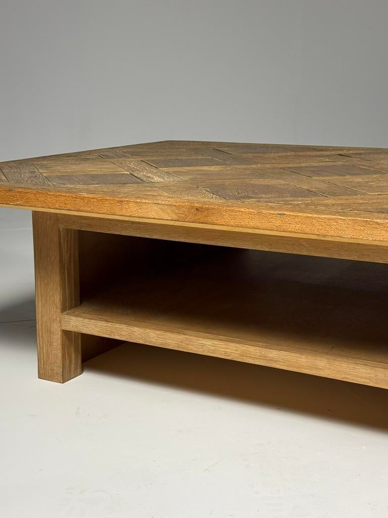 Versailles salontafel eiken landelijk, Ophalen, 100 tot 150 cm, Eikenhout, 50 tot 100 cm