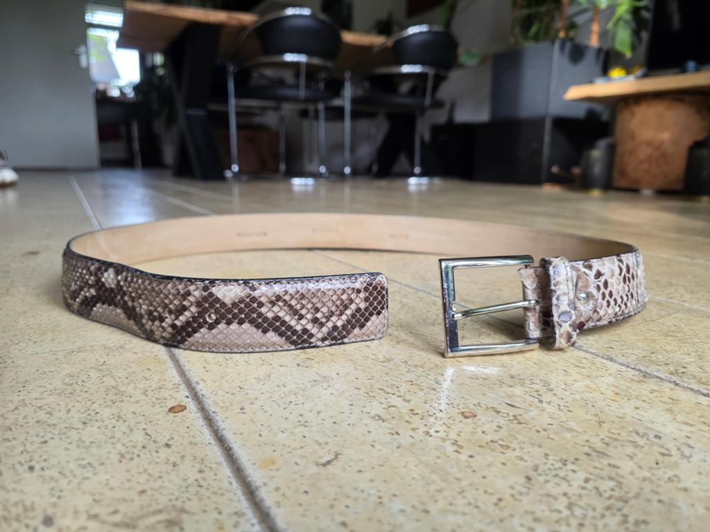 Python leren riem heren. Lengte 122 cm, breedte 4 cm, Ophalen of Verzenden, Overige kleuren