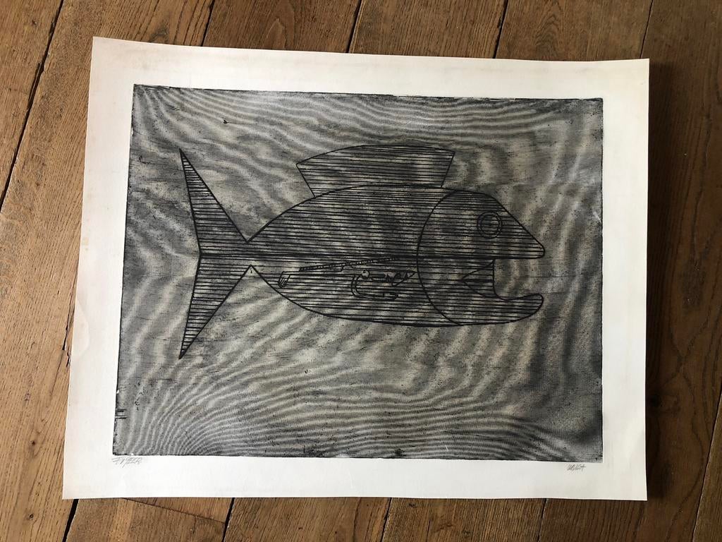 Oude zeefdruk, Antiek en Kunst, Ophalen of Verzenden
