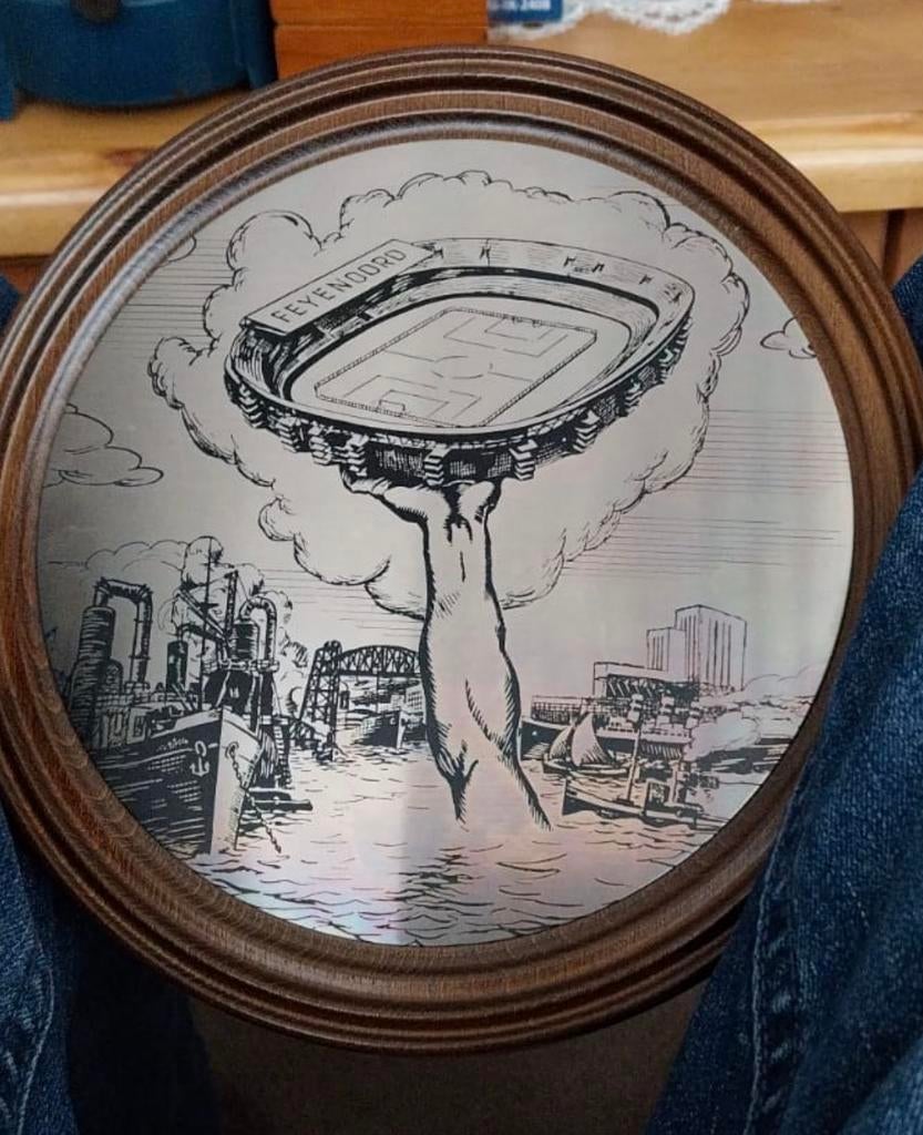 Unieke plaat: De Kuip, Feyenoord & Rotterdamse Haven, Antiek en Kunst, Ophalen of Verzenden