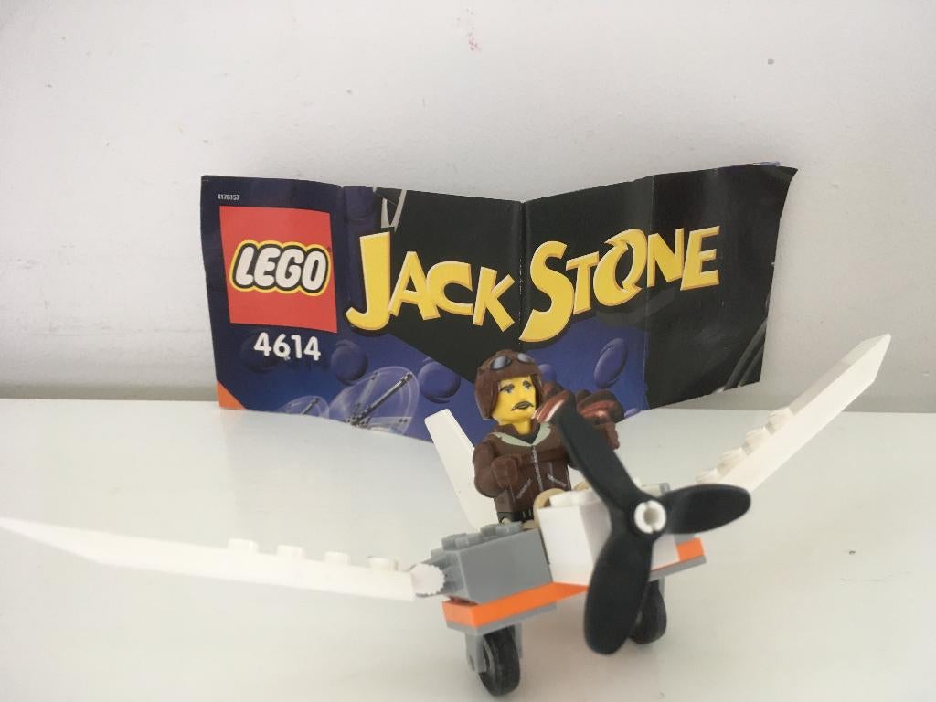Lego Jack Stone 4614 ultralight vliegtuig incl. instructie, Compleet, Gebruikt, Overige thema's, Lego