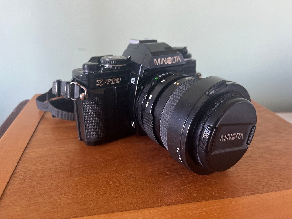 Minolta X-700 + MD 35-70 F3.5, Audio, Tv en Foto, Fotocamera's Analoog, Ophalen of Verzenden, Gebruikt, Spiegelreflex, Minolta