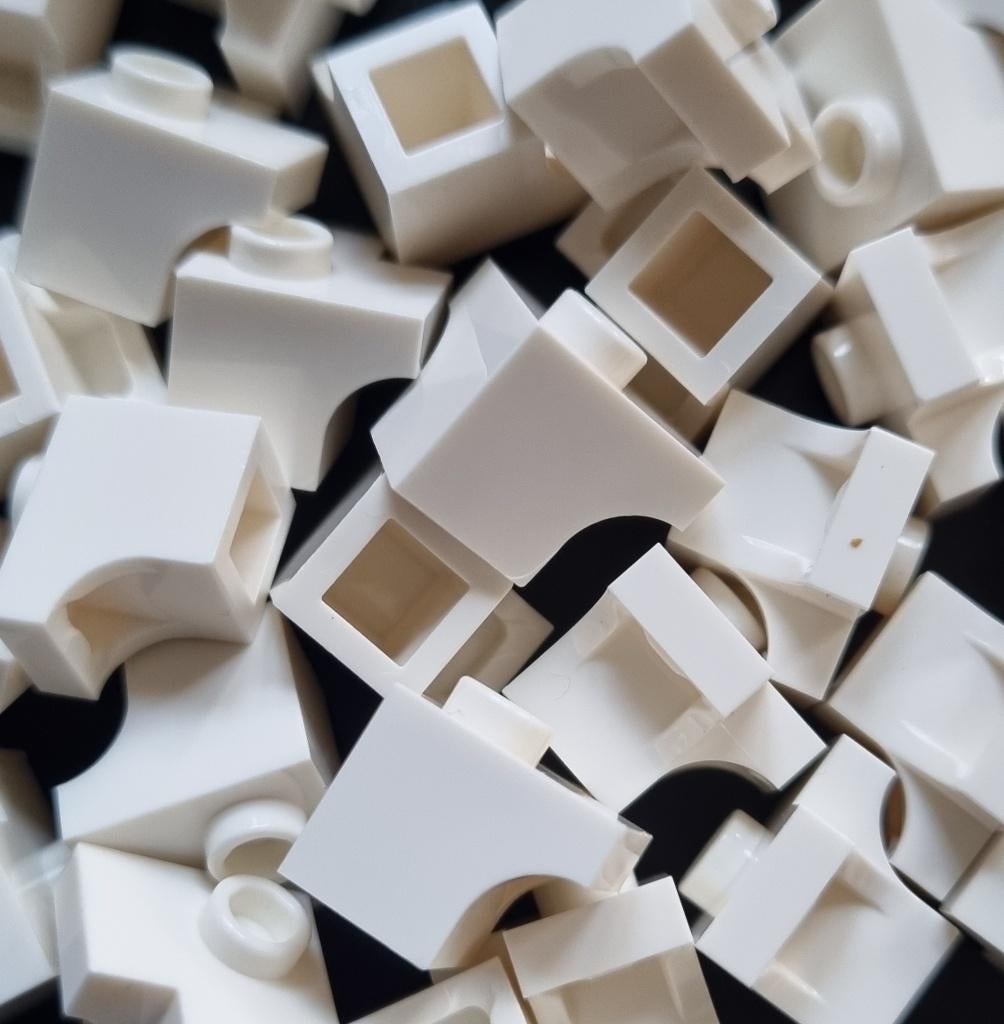 Lego 2x2 corner arce (jumper), White (per 50), Ophalen of Verzenden, Nieuw, Losse stenen, Lego