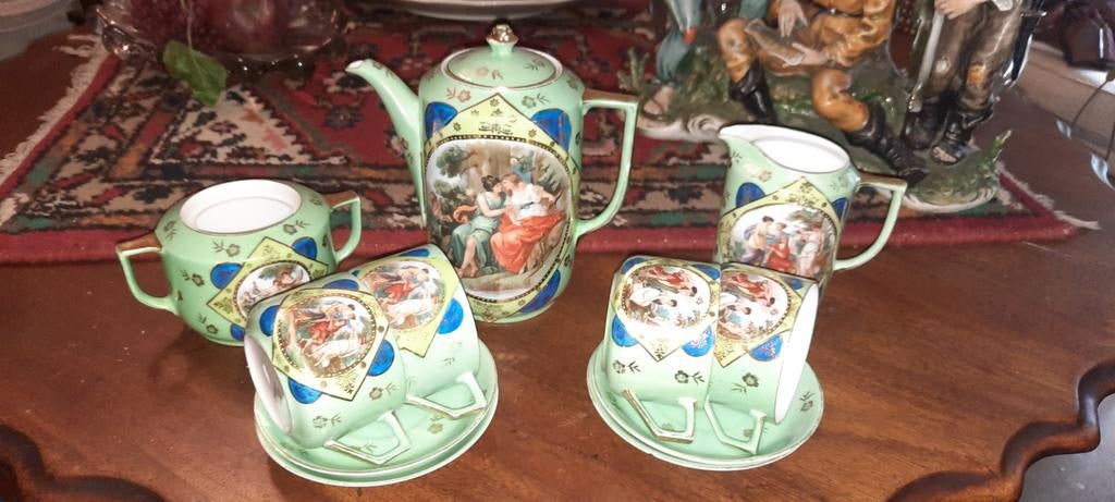 Prachtig romantisch Antiek Theeservies uit opoe.s woonwagen, Ophalen of Verzenden