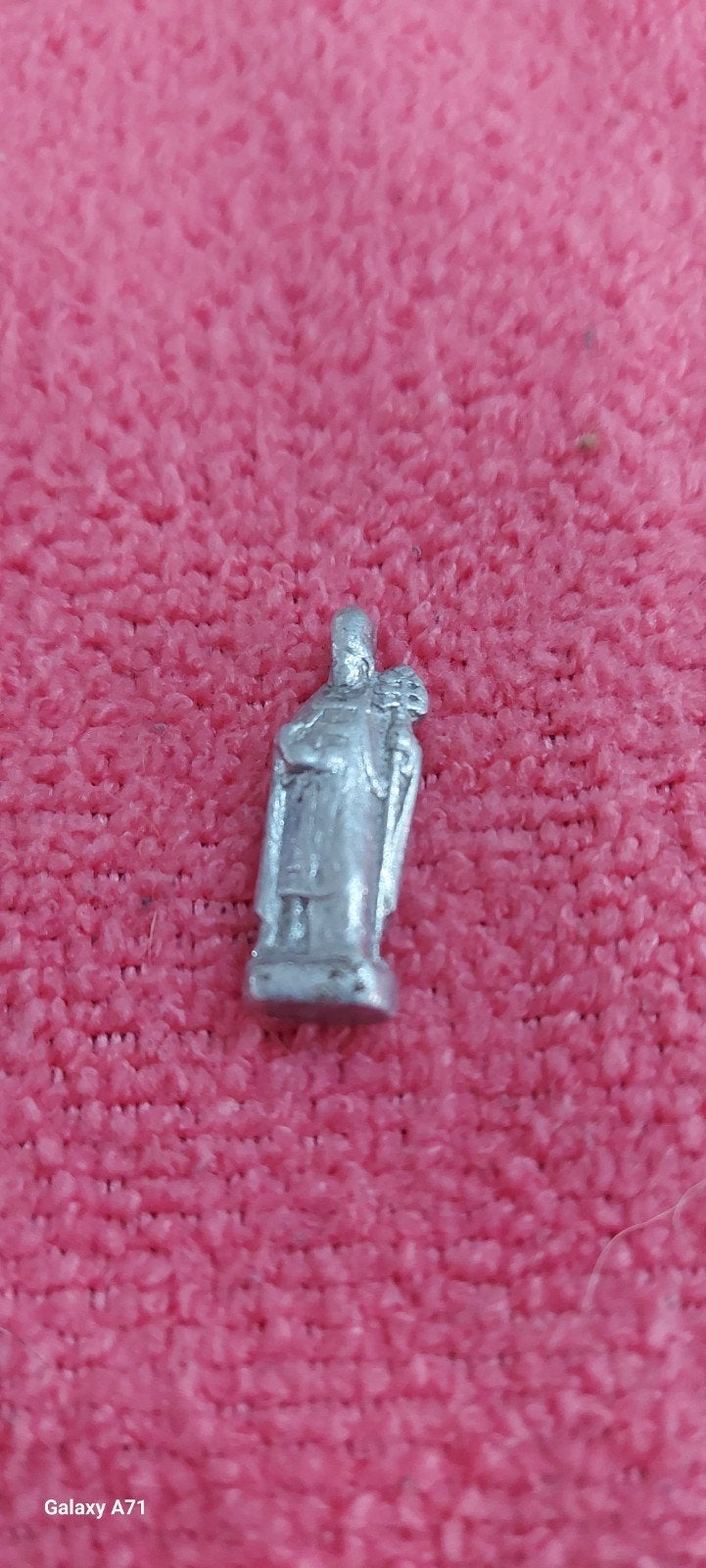 Vintage Loden beeldje van Sint Jozef met kindje Jezus, Antiek en Kunst, Ophalen of Verzenden